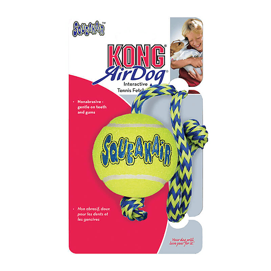 Juguete para perro Kong Squeakair Ball Air con cuerda