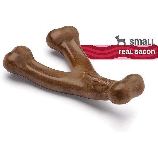 Hueso mordedor para perro sabor tocino Benebone Wishbone Bacon