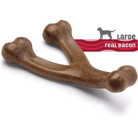 Hueso mordedor para perro sabor tocino Benebone Wishbone Bacon