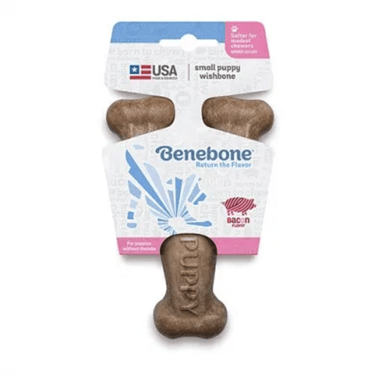 Juguete mordedor de Cachorro sabor tocino Benebone Wishbone Puppy