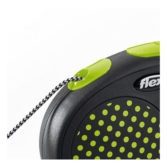 Correa retráctil Flexi Color Dots - Cordon 5mt Verde