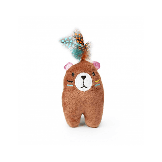 JUGUETE DE FELPA PARA GATOS - FORMA DE OSO (21 CM)