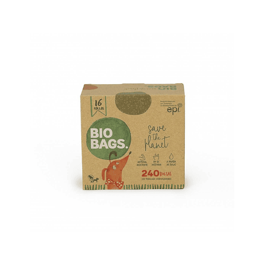 Rollos de Bolsas Oxo Biodegradables para Mascotas - 16 Unidades