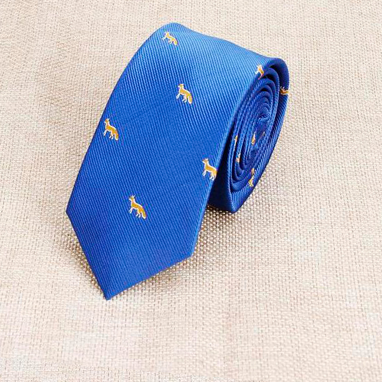 Corbata Azul con Zorro Cafe