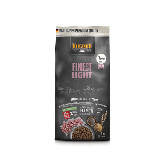 Alimento Belcando Finest Light Sabor Carne - 1Kg