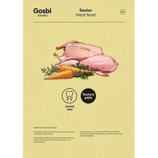 Alimento Húmedo Festín de Carnes Gosbi Fresko Senior