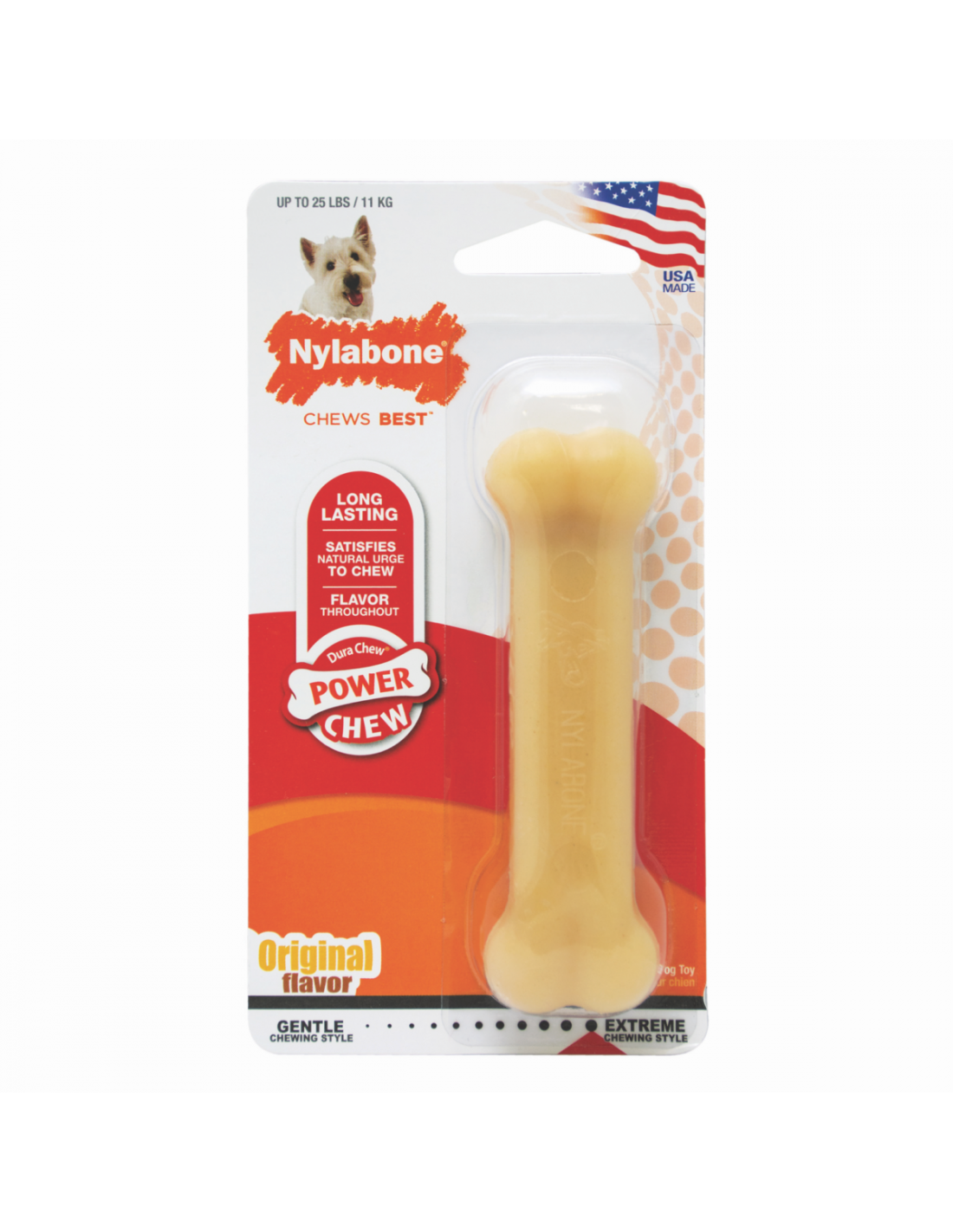 Hueso Vintage para mordedores extremos - Nylabone Talla S