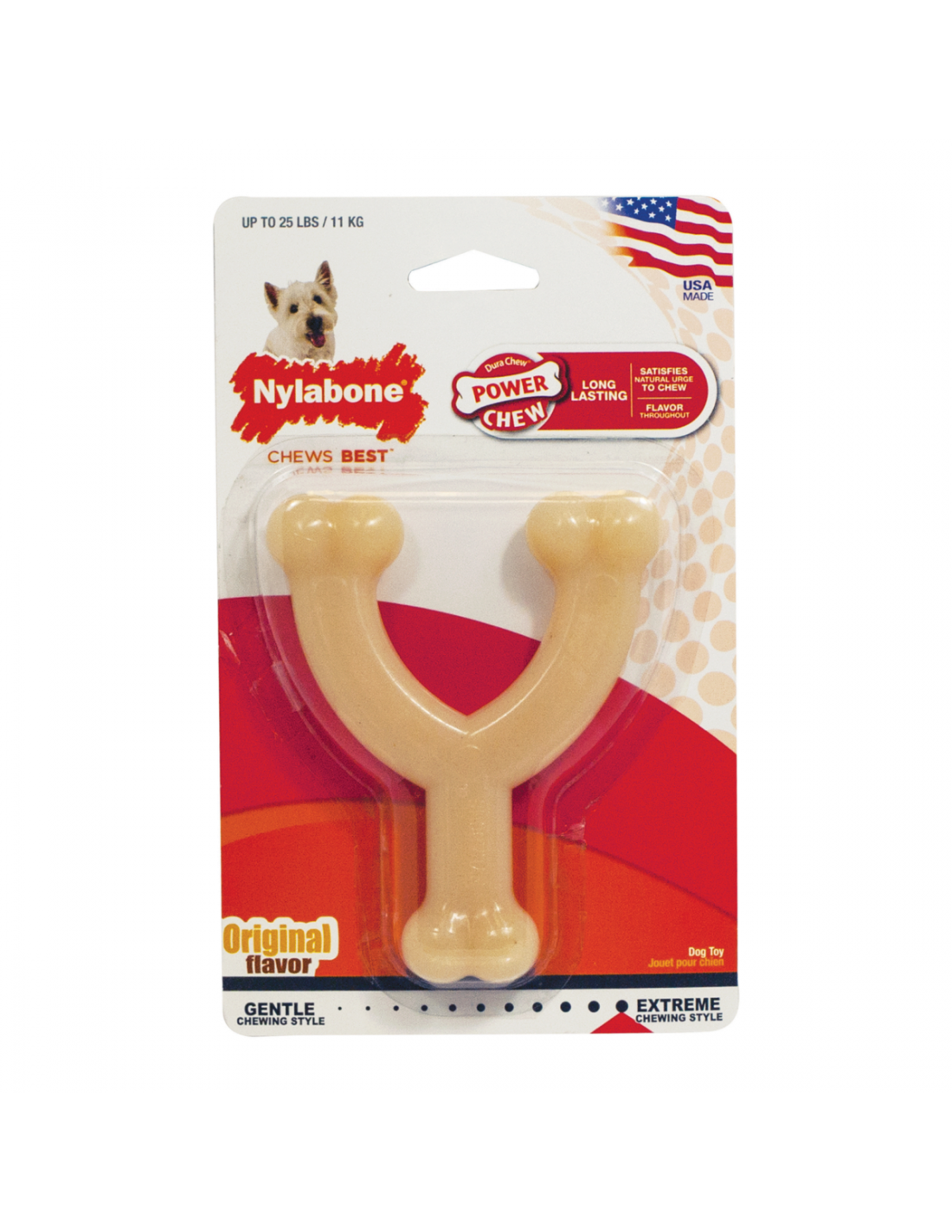 Hueso de la suerte para mordedor extremo Nylabone talla S/M
