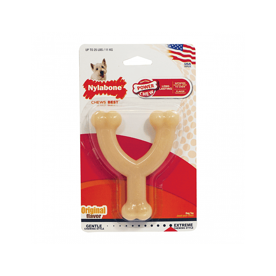 Hueso de la suerte para mordedor extremo Nylabone talla S/M