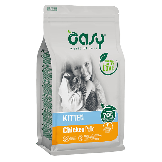 Alimento para Gatos pequeño Oasy Lifestage Kitten sabor Pollo 1.5kg