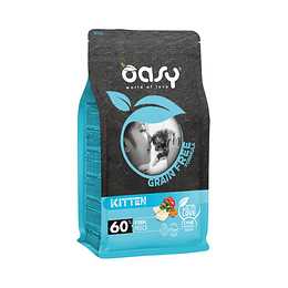 Alimento para Gatos pequeños Oasy Cat GF Kitten sabor pescado 1.5kg