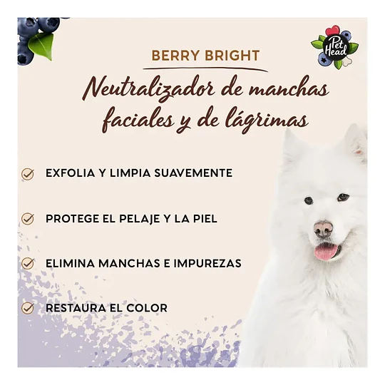 Removedor Manchas Faciales Pet Head Berry Bright Facial Tear & Stain