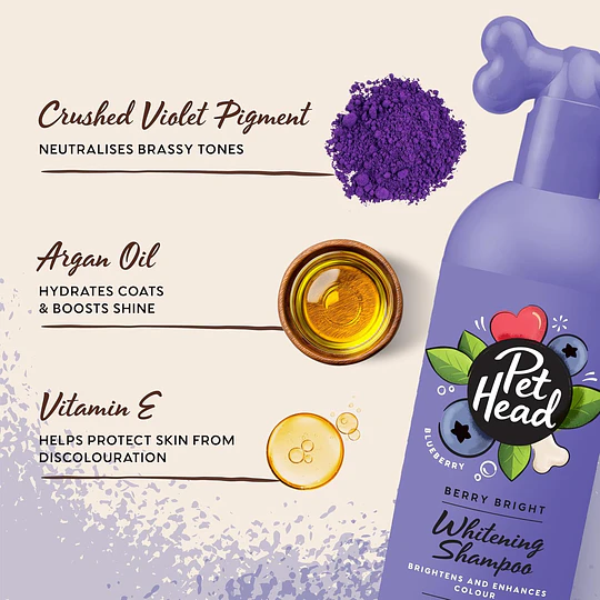 Shampoo para perros Pet Head Berry Bright Whitening & Color Enhancing