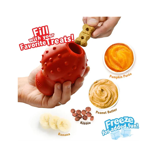 Nylabone Strong Chew Cono 3 en 1 Rellenable y Congelable, Sabor Tocino, Talla M