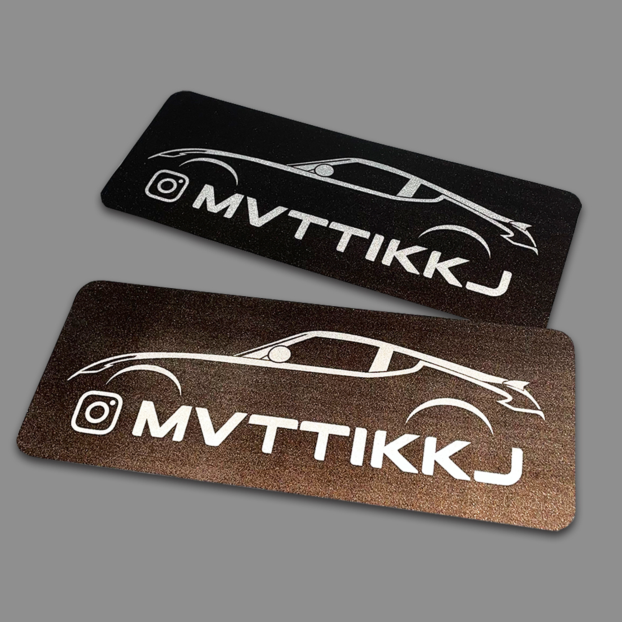 Cubre Patente en vinilo Reflectante para Autos kit 4 unid 9