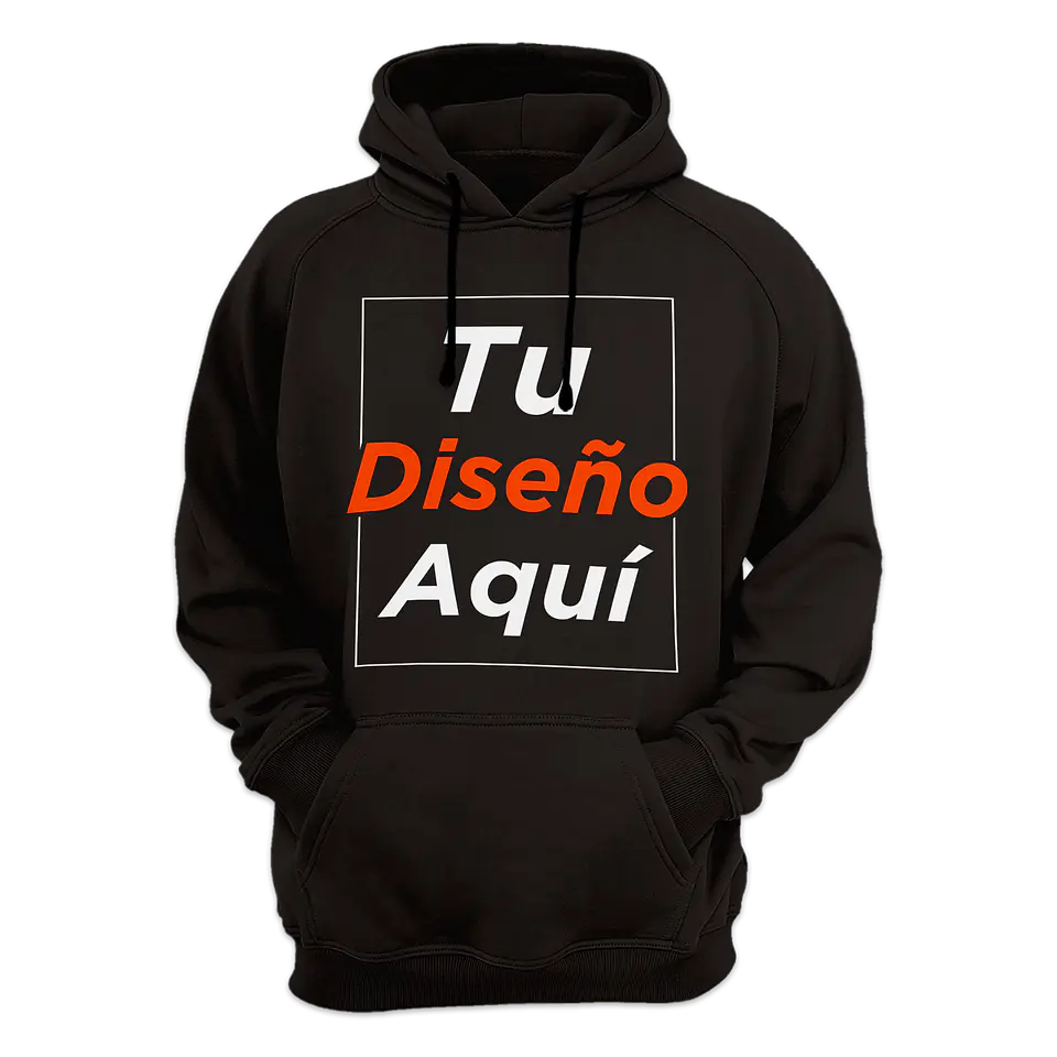 Poleron Canguro Con Capucha Estampado Personalizado  1