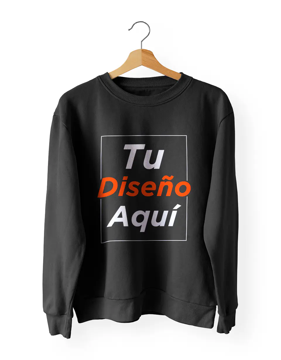 Polerón Polo Algodón Cuello Redondo Estampado Personalizado Unisex 2