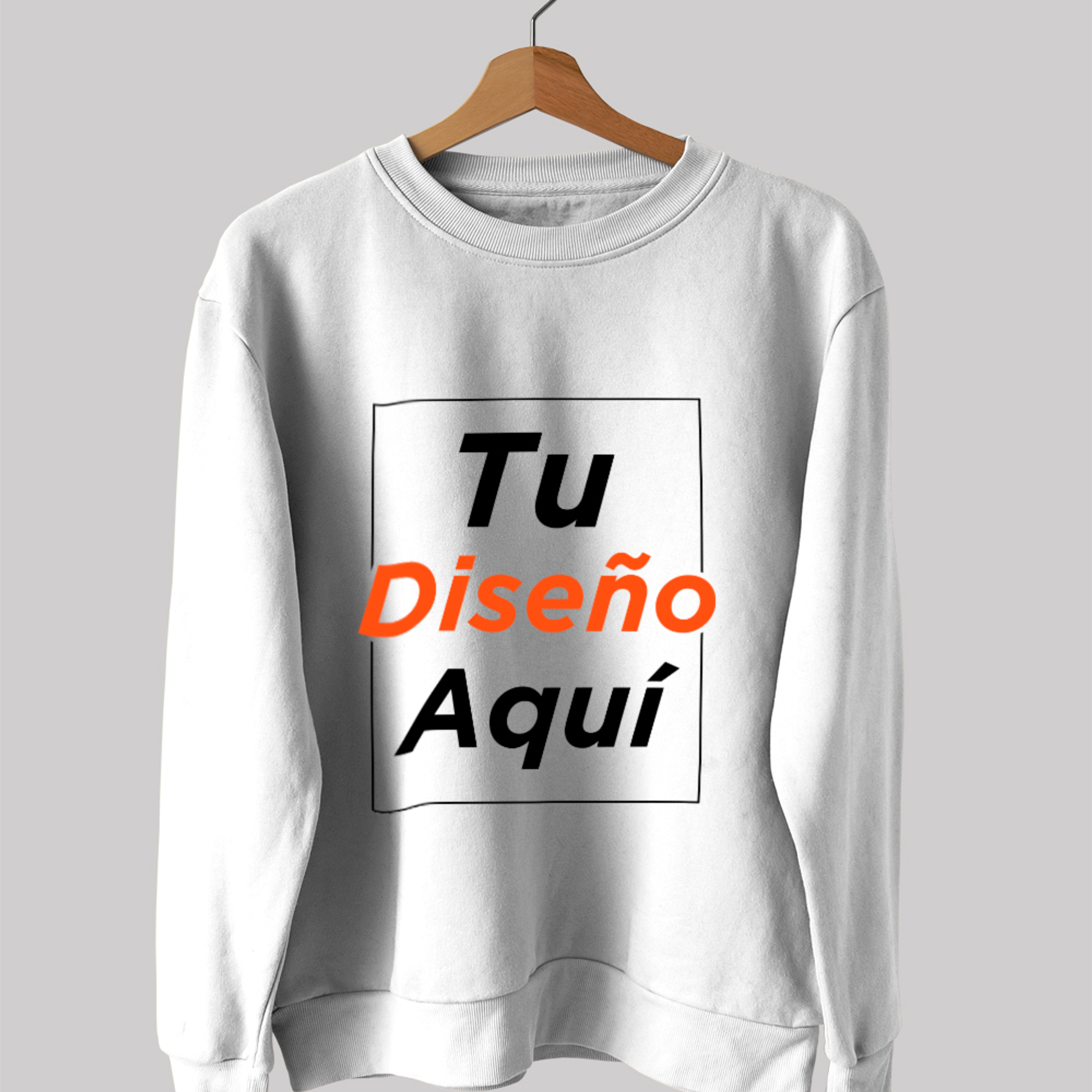 Polerón Polo Algodón Cuello Redondo Estampado Personalizado Unisex 3