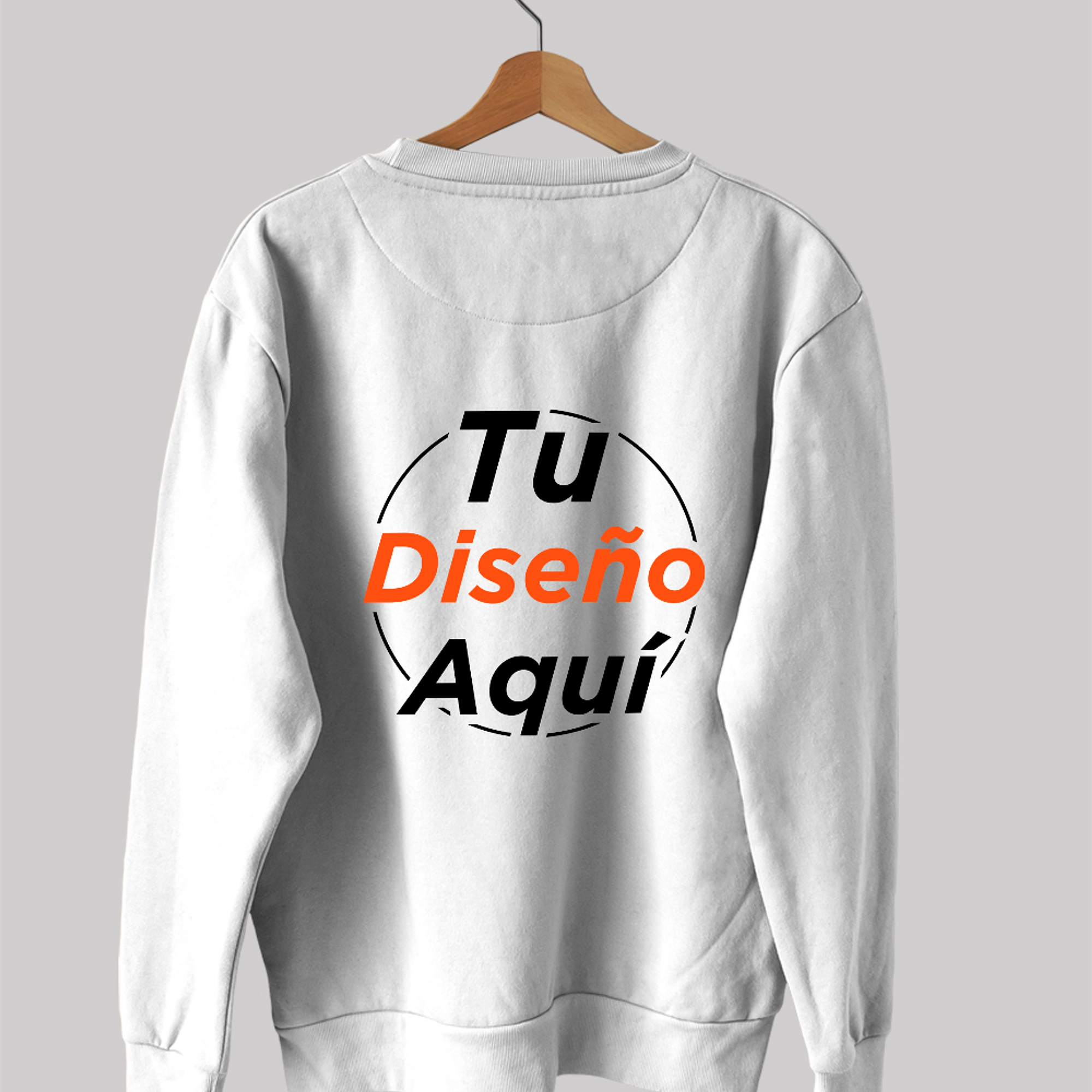 Polerón Polo Algodón Cuello Redondo Estampado Personalizado Unisex 4