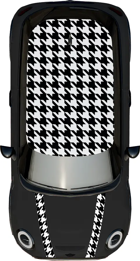 Kit de gráficos techo y franjas capot para mini cooper 