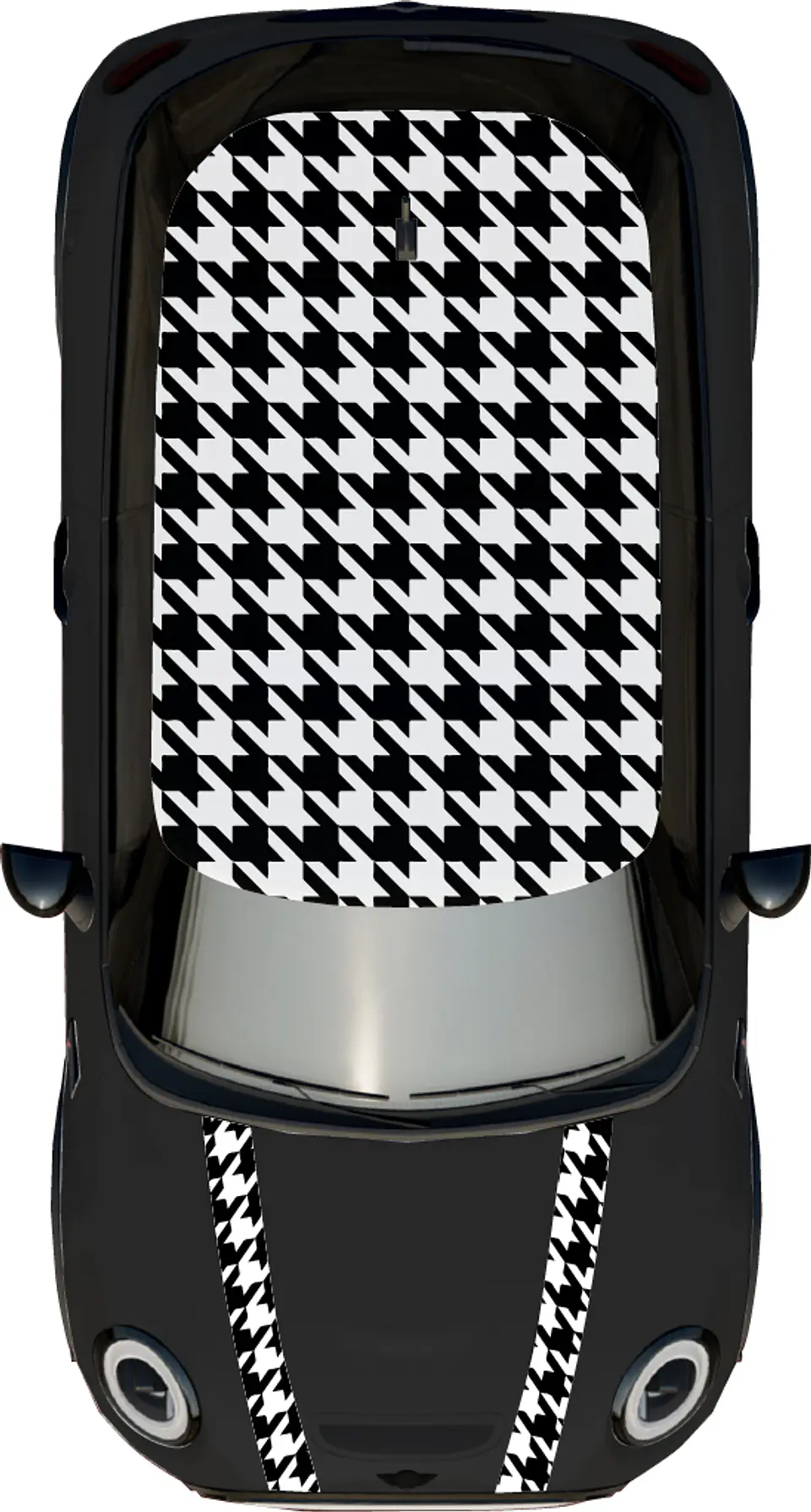 Kit de gráficos techo y franjas capot para mini cooper  1