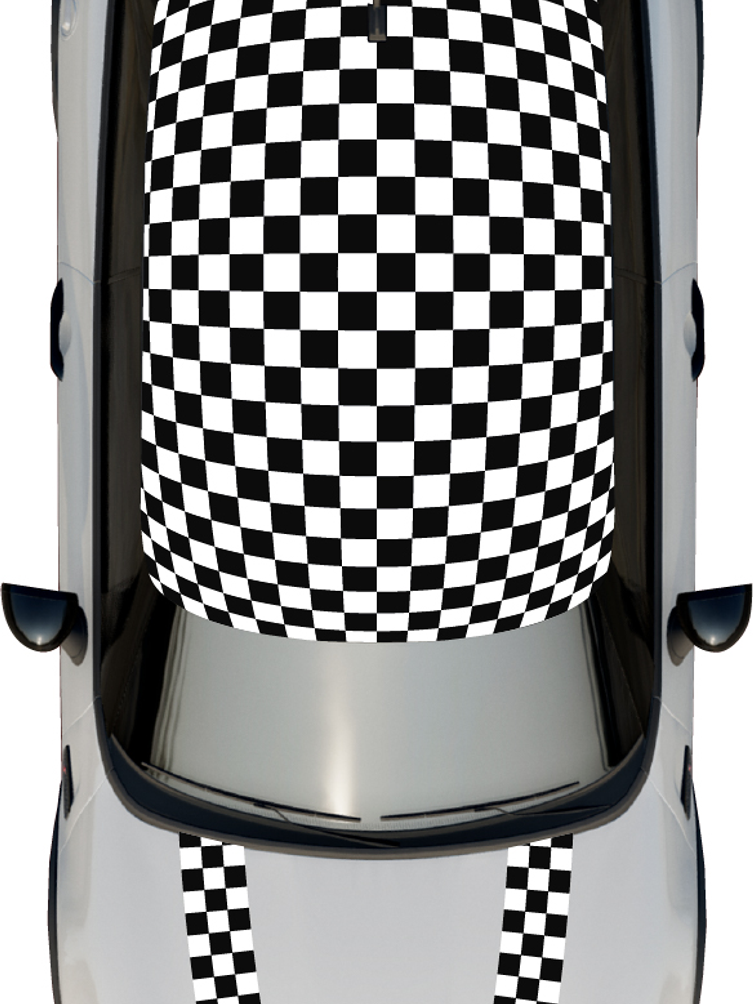 Kit de gráficos techo y franjas capot para mini cooper  5