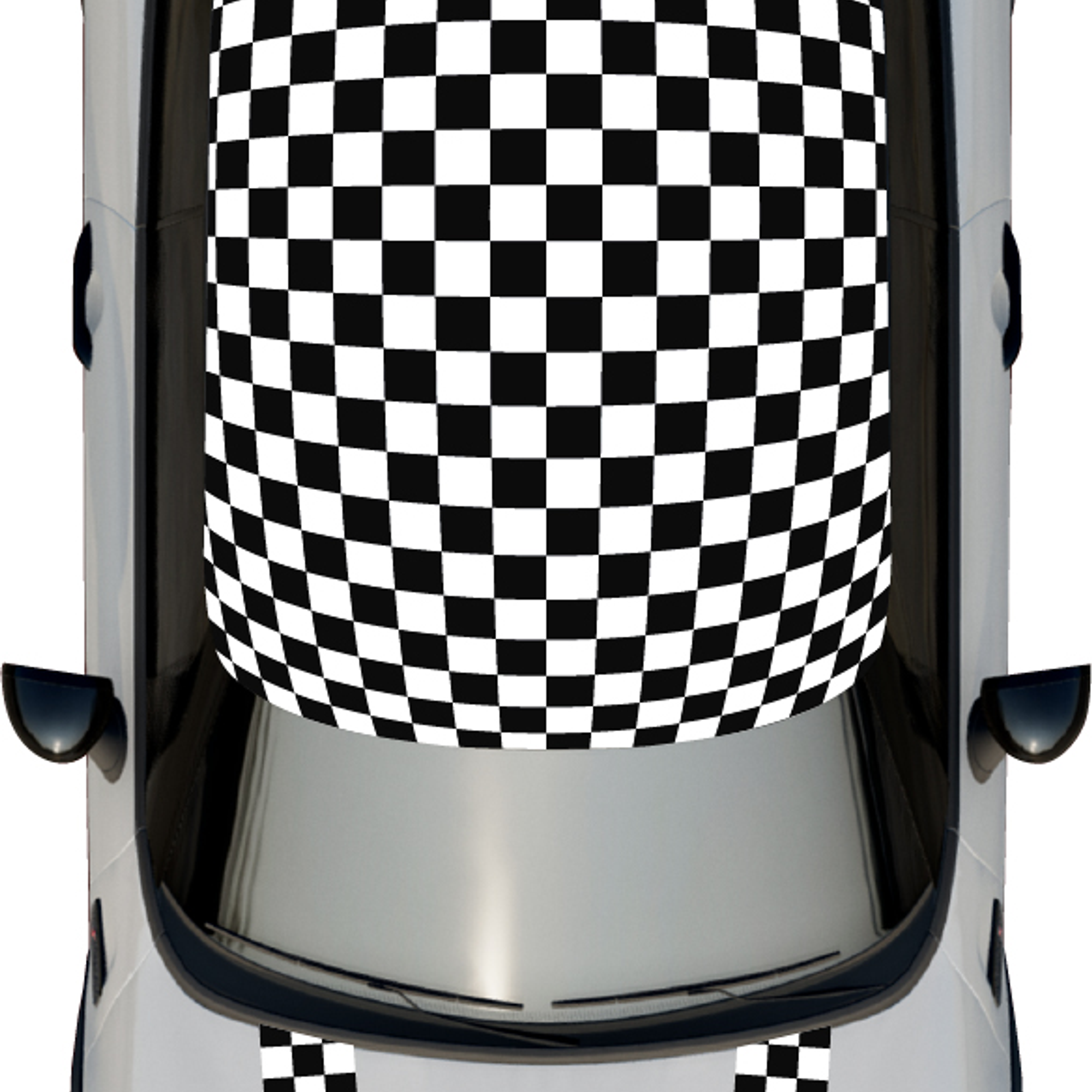 Kit de gráficos techo y franjas capot para mini cooper  2