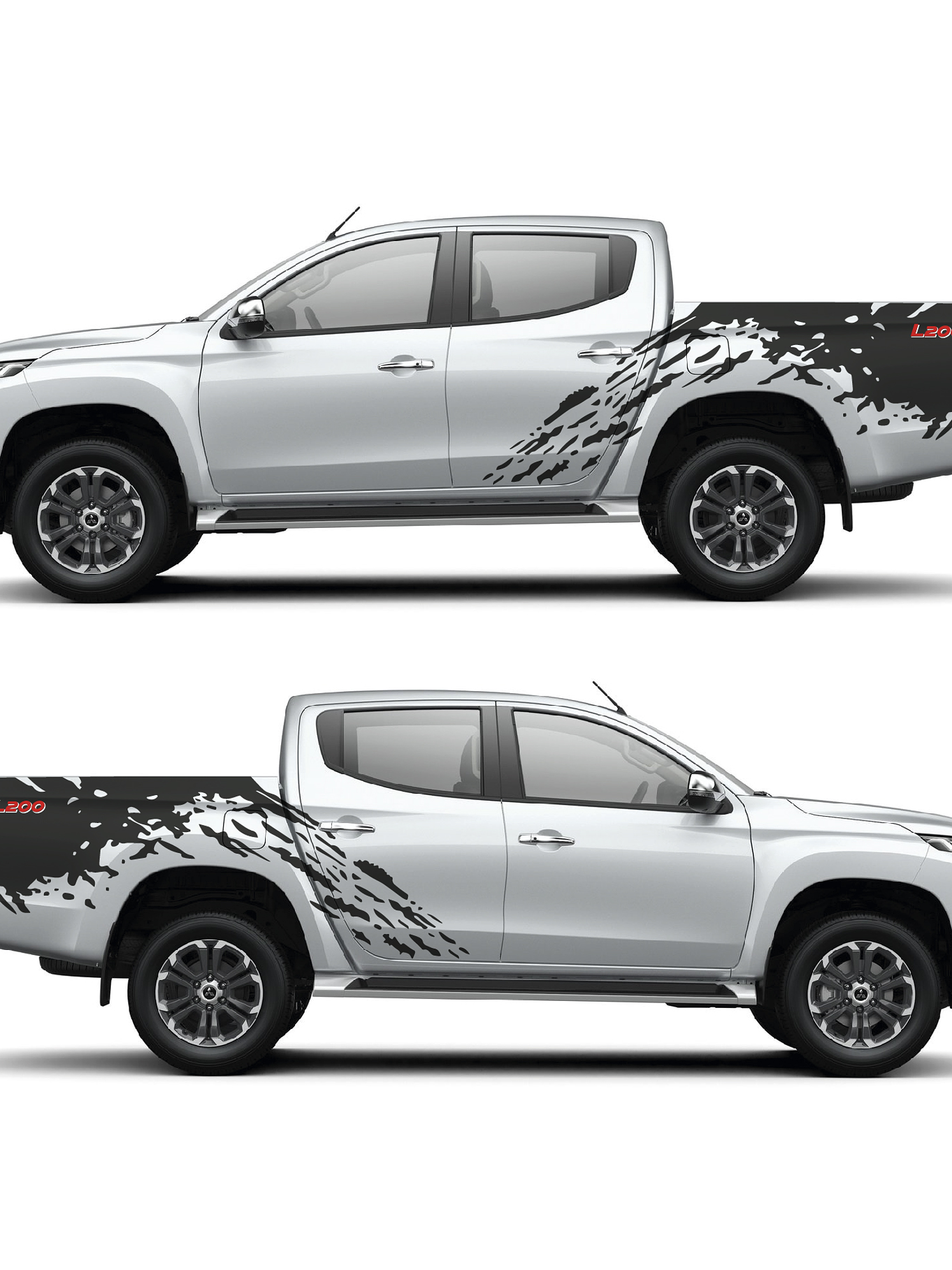 Sticker barro splash para pickup y camionetas 4x4 1