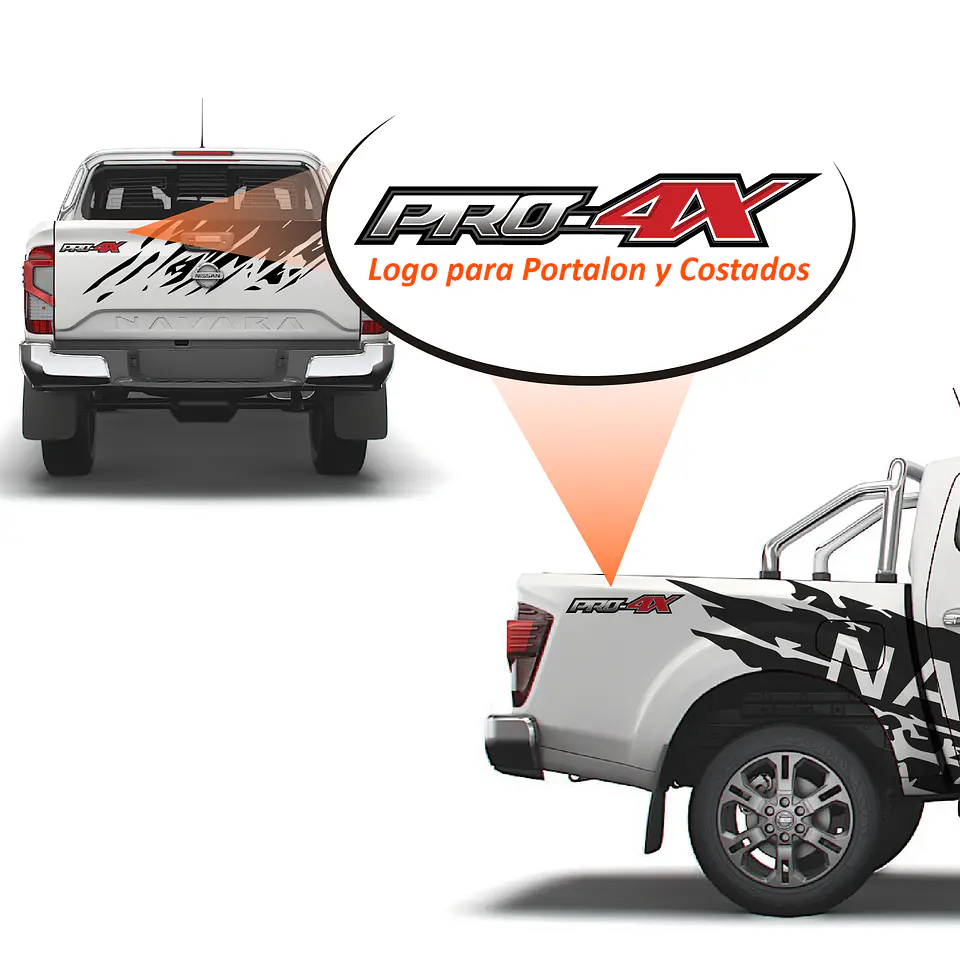 Sticker barro fango splash para nissan navara camionetas 4x4 4