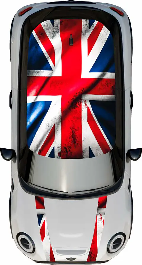 Kit de gráficos para techo y franjas capot para mini cooper