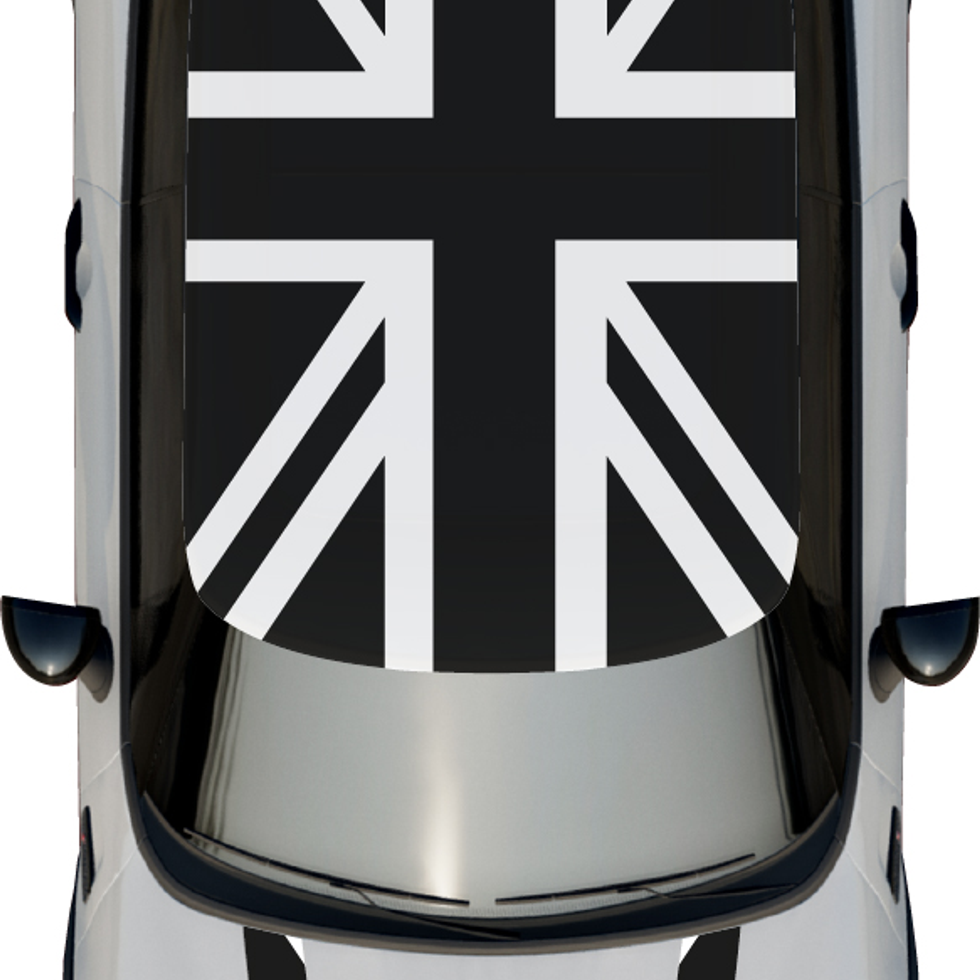 Kit de gráficos para techo y franjas capot para mini cooper 2