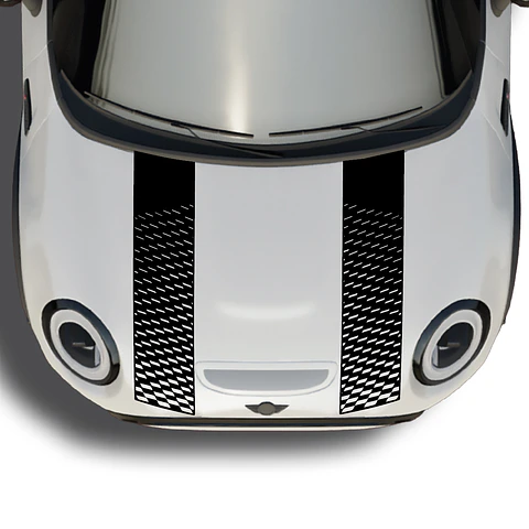 Franjas deportivas de capot para mini cooper