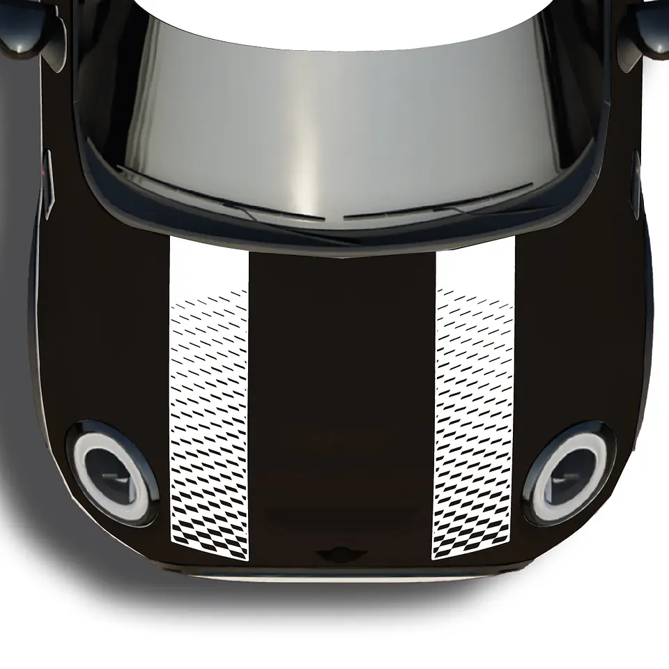 Franjas deportivas de capot para mini cooper 5
