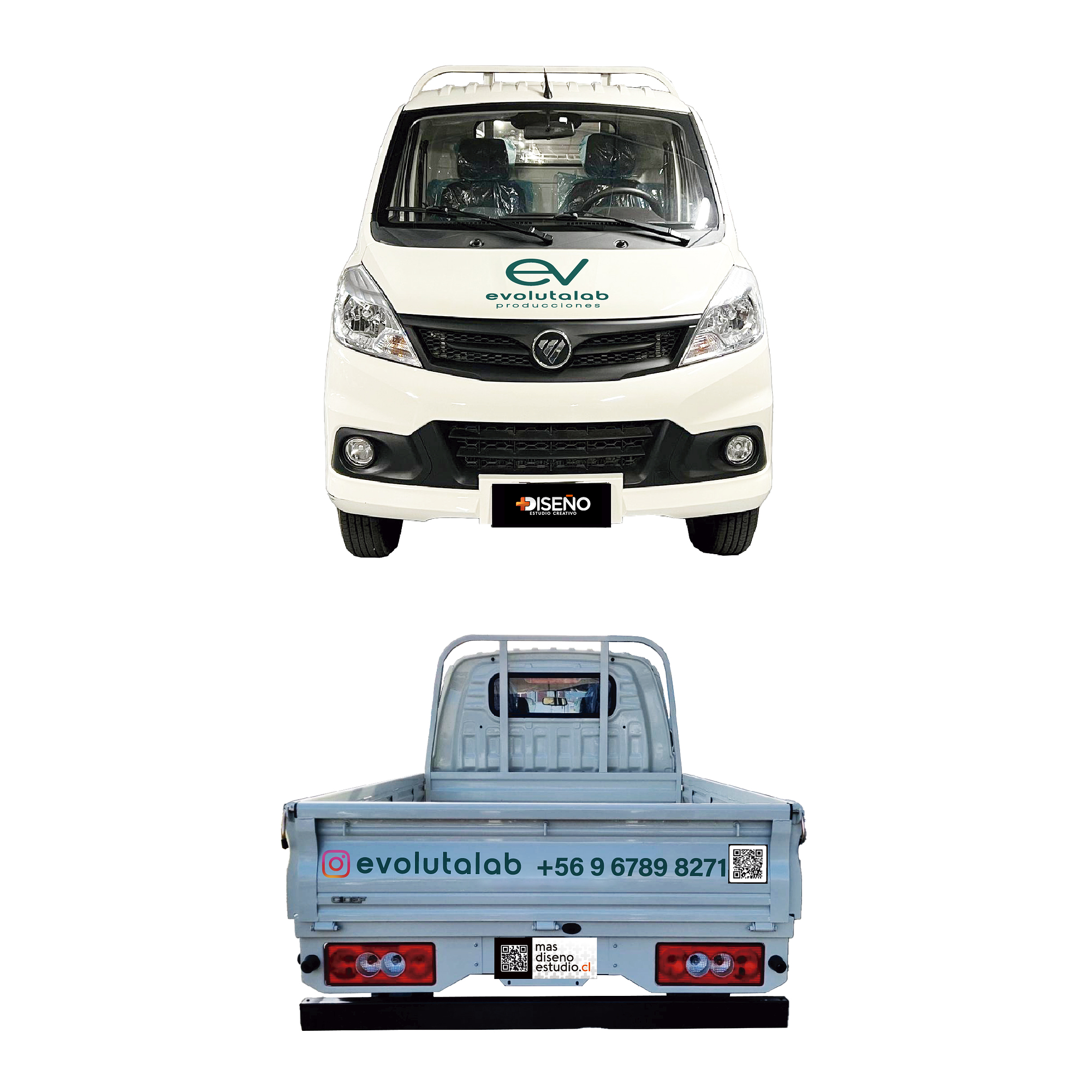 Gráfica Vehicular Furgon De Carga Camión Con Barandas  9