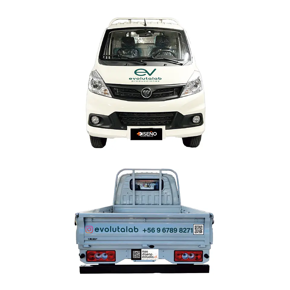 Gráfica Vehicular Furgon De Carga Camión Con Barandas  9