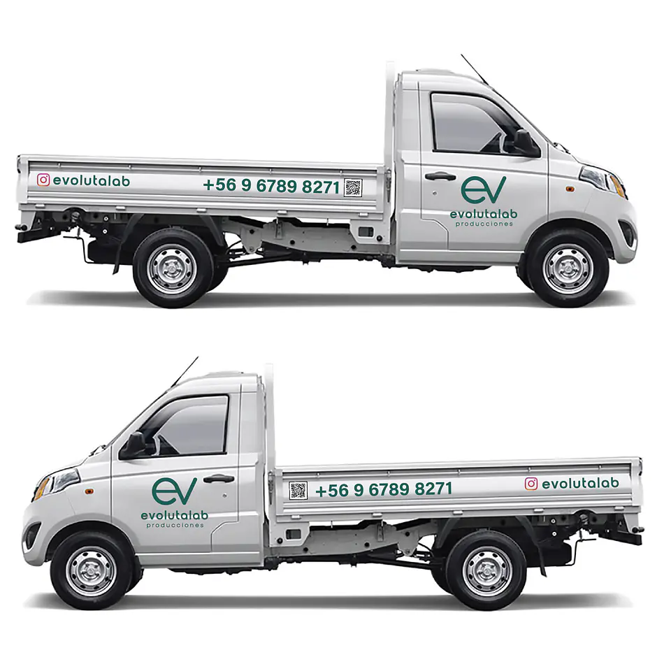 Gráfica Vehicular Furgon De Carga Camión Con Barandas  10