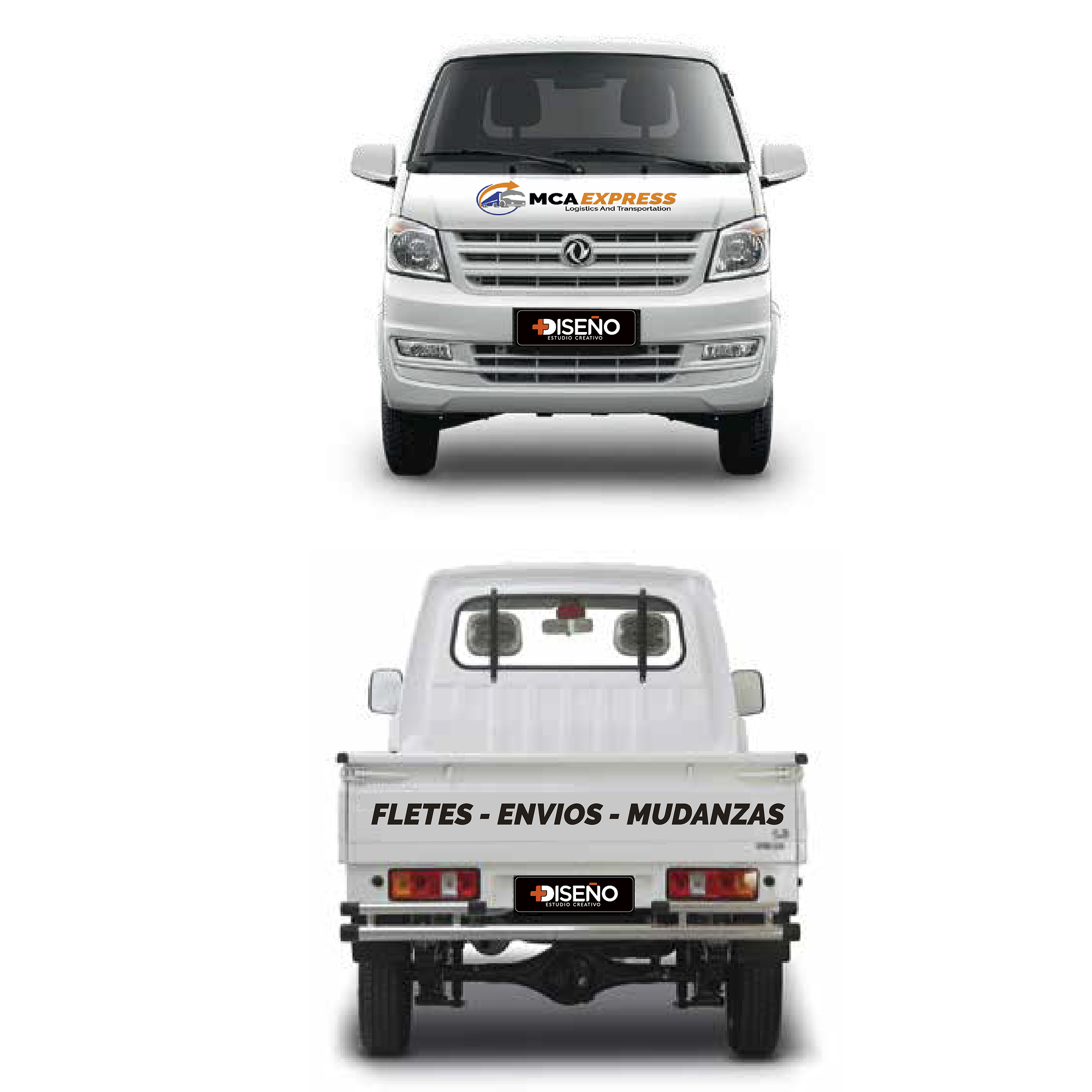 Gráfica Vehicular Furgon De Carga Camión Con Barandas  15