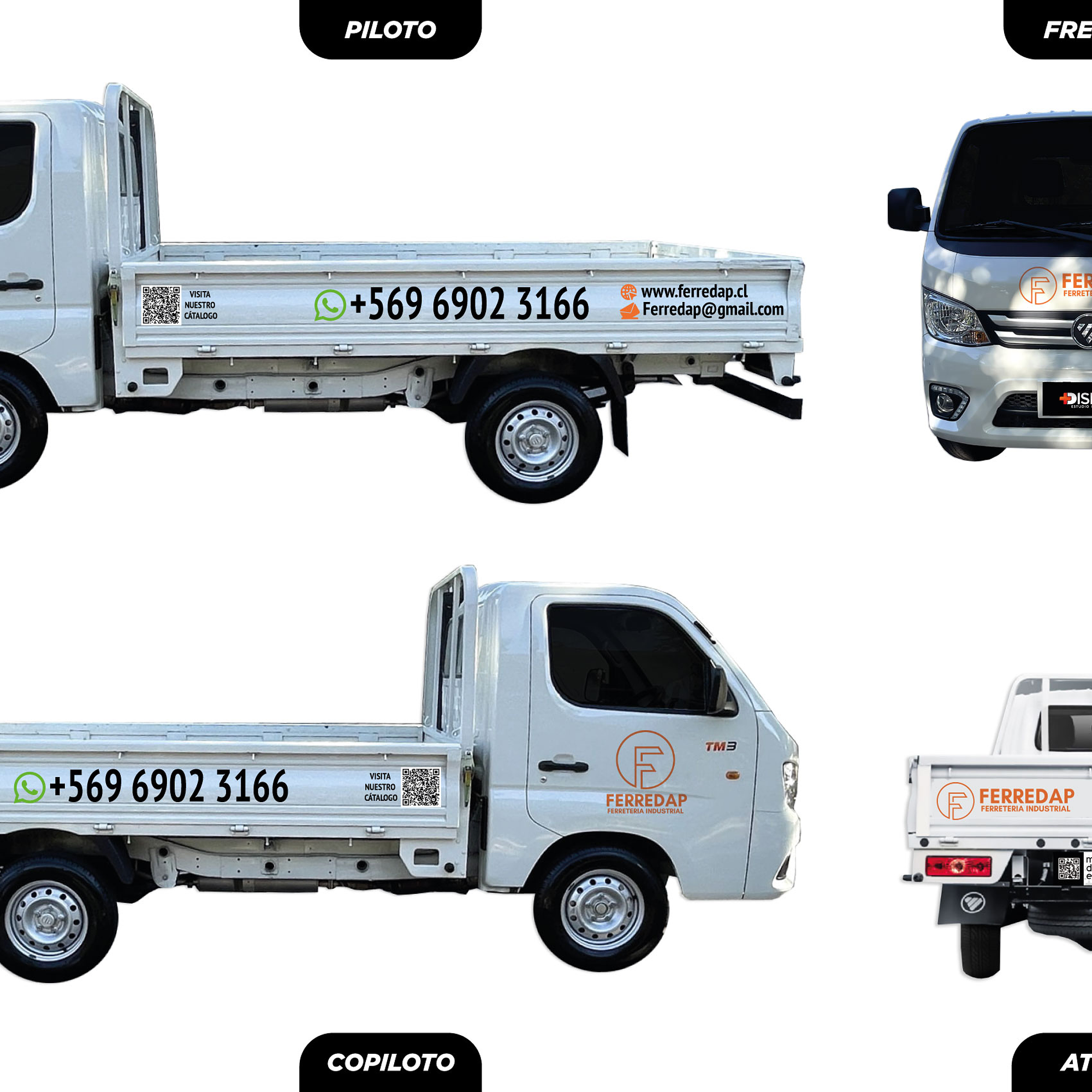 Gráfica Vehicular Furgon De Carga Camión Con Barandas  16
