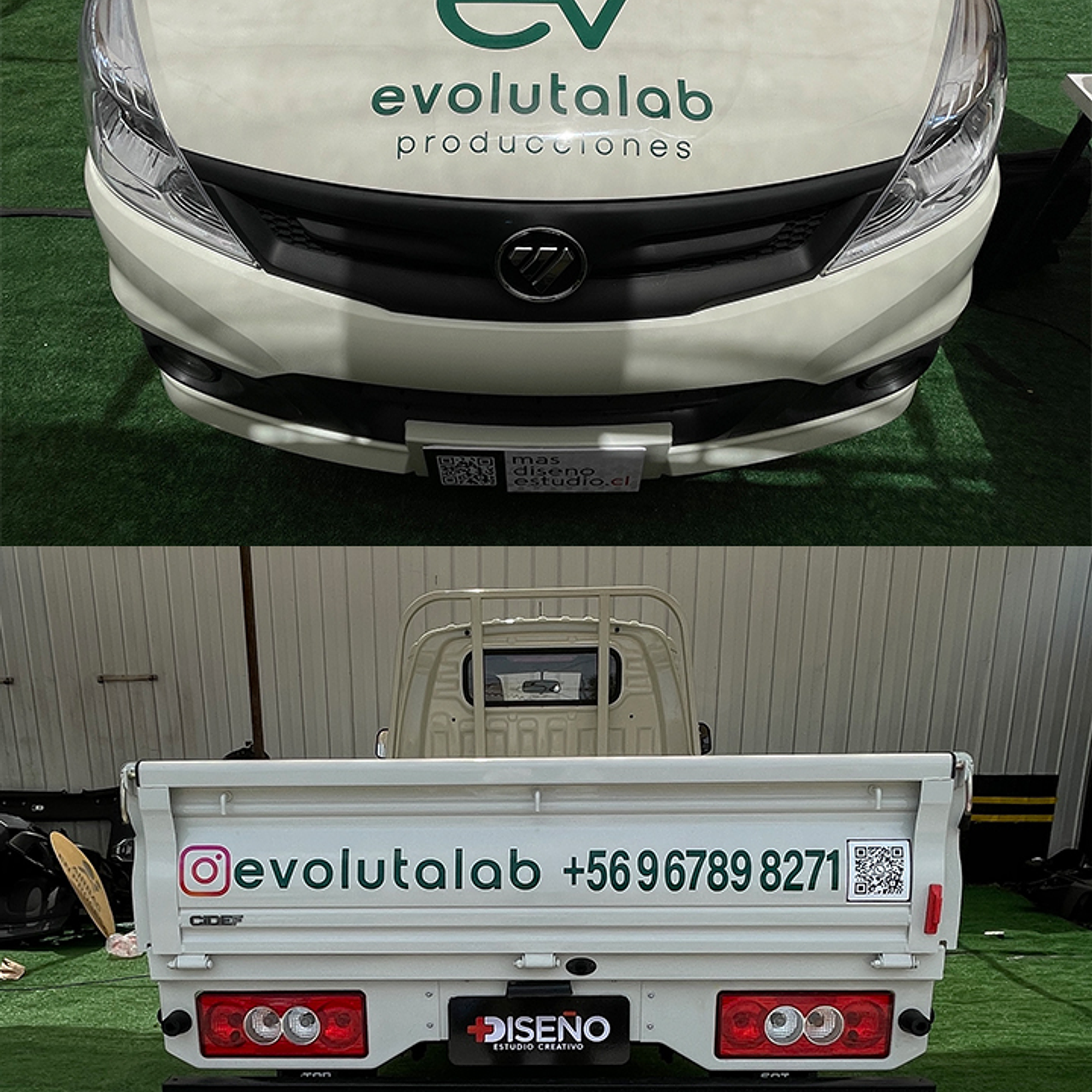 Gráfica Vehicular Furgon De Carga Camión Con Barandas  11