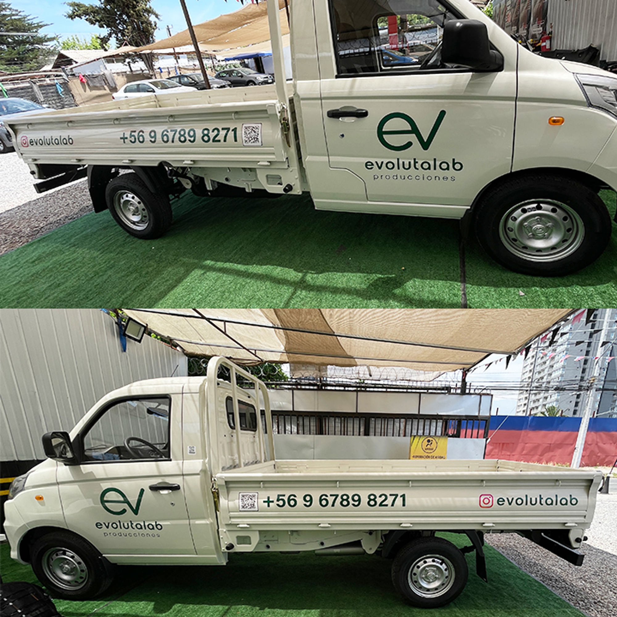 Gráfica Vehicular Furgon De Carga Camión Con Barandas  12