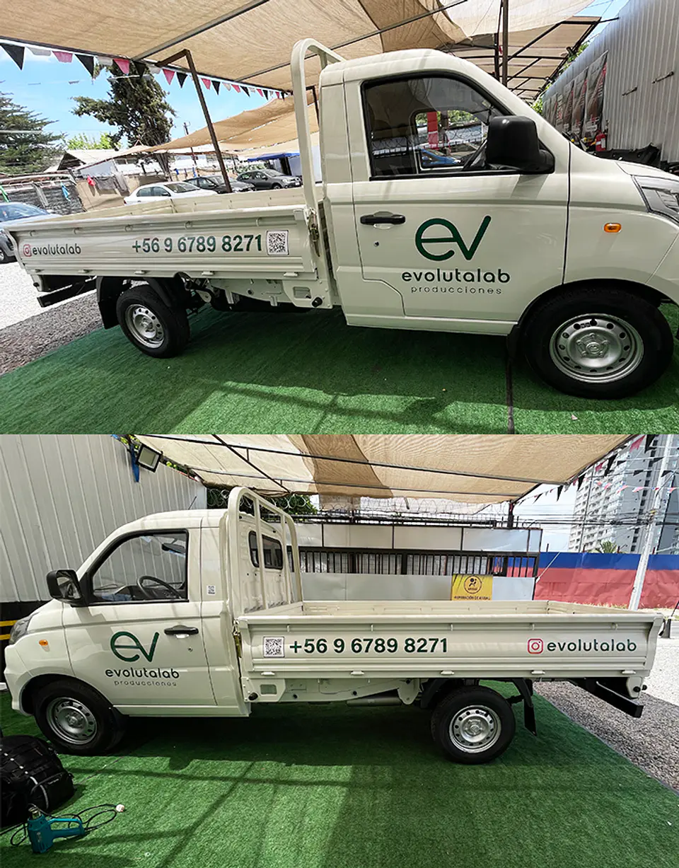 Gráfica Vehicular Furgon De Carga Camión Con Barandas  12