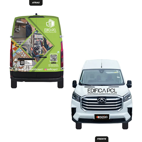 Branding Vehicular Parcial para Furgones de Gran Tamaño