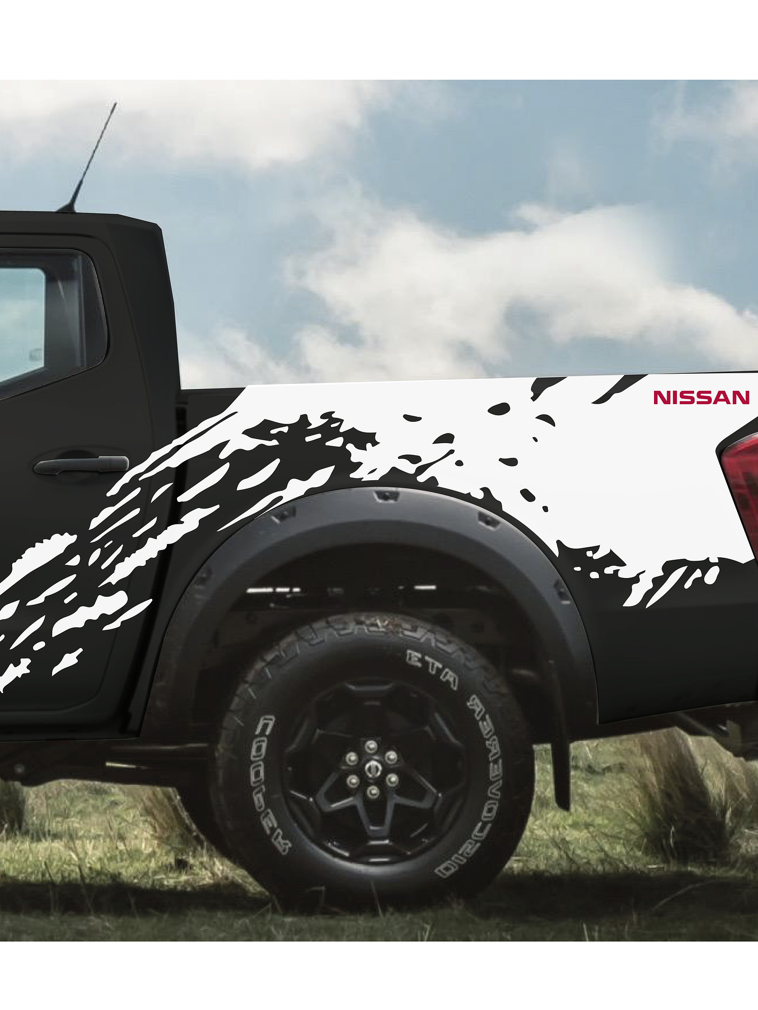 Sticker barro splash para pickup y camionetas 4x4 12