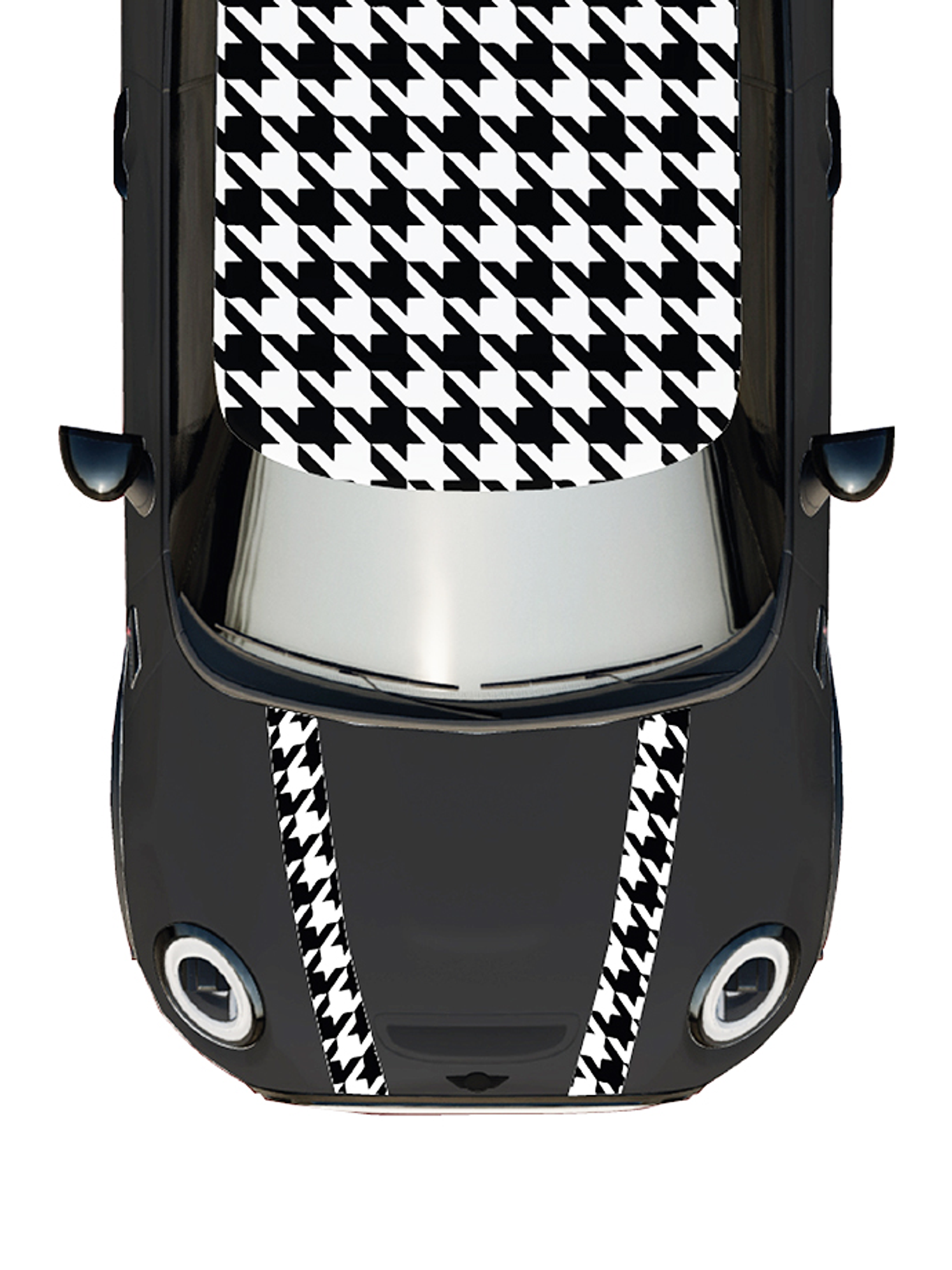 Kit de gráficos techo y franjas capot para mini cooper  2