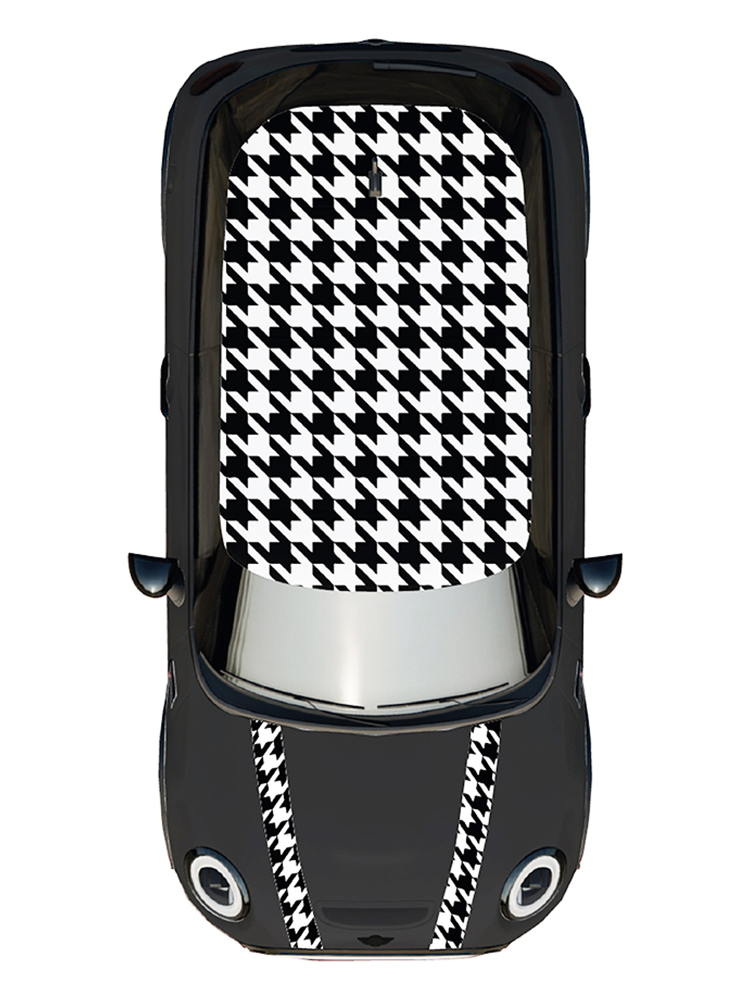 Kit de gráficos techo y franjas capot para mini cooper  4