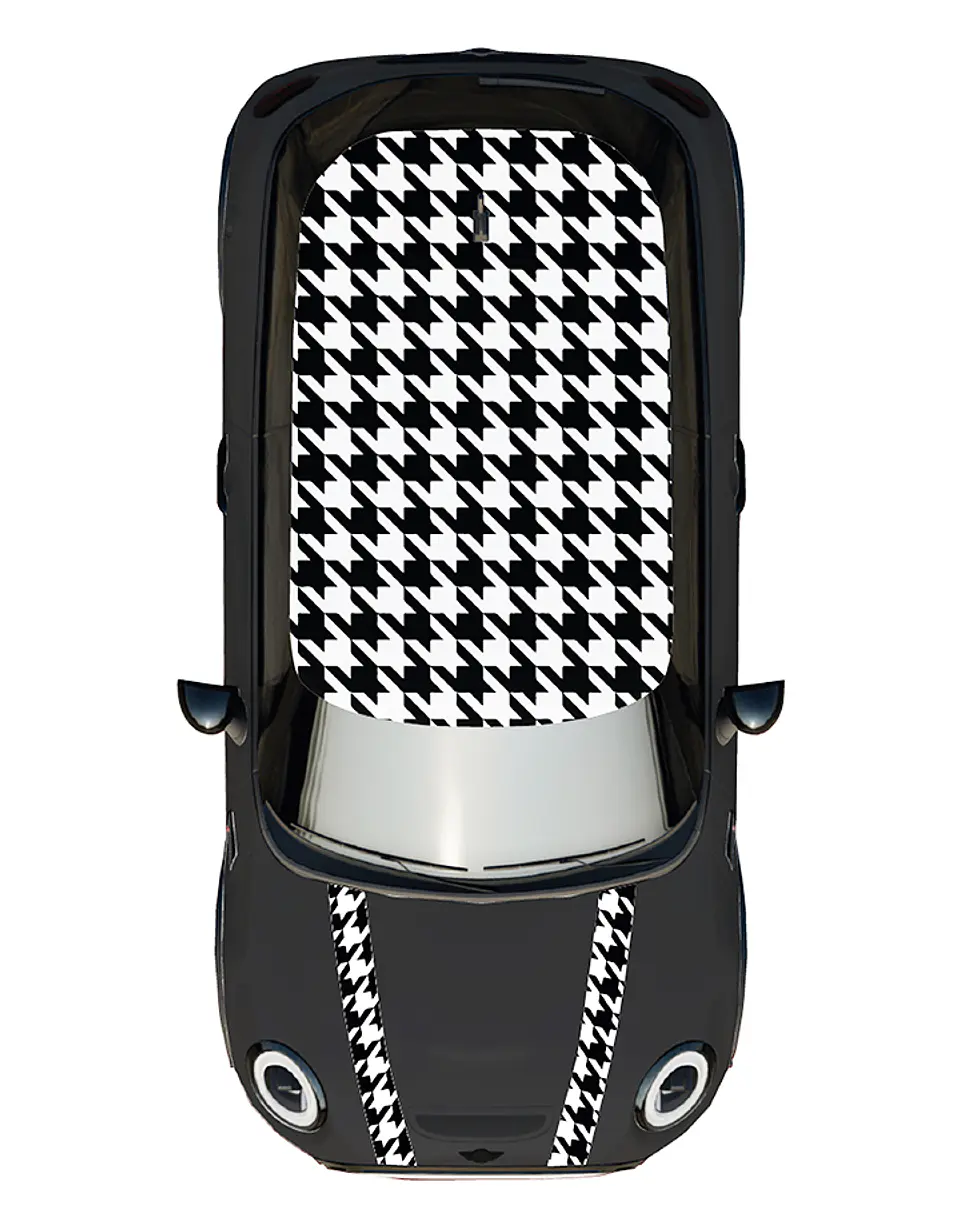 Kit de gráficos techo y franjas capot para mini cooper  4