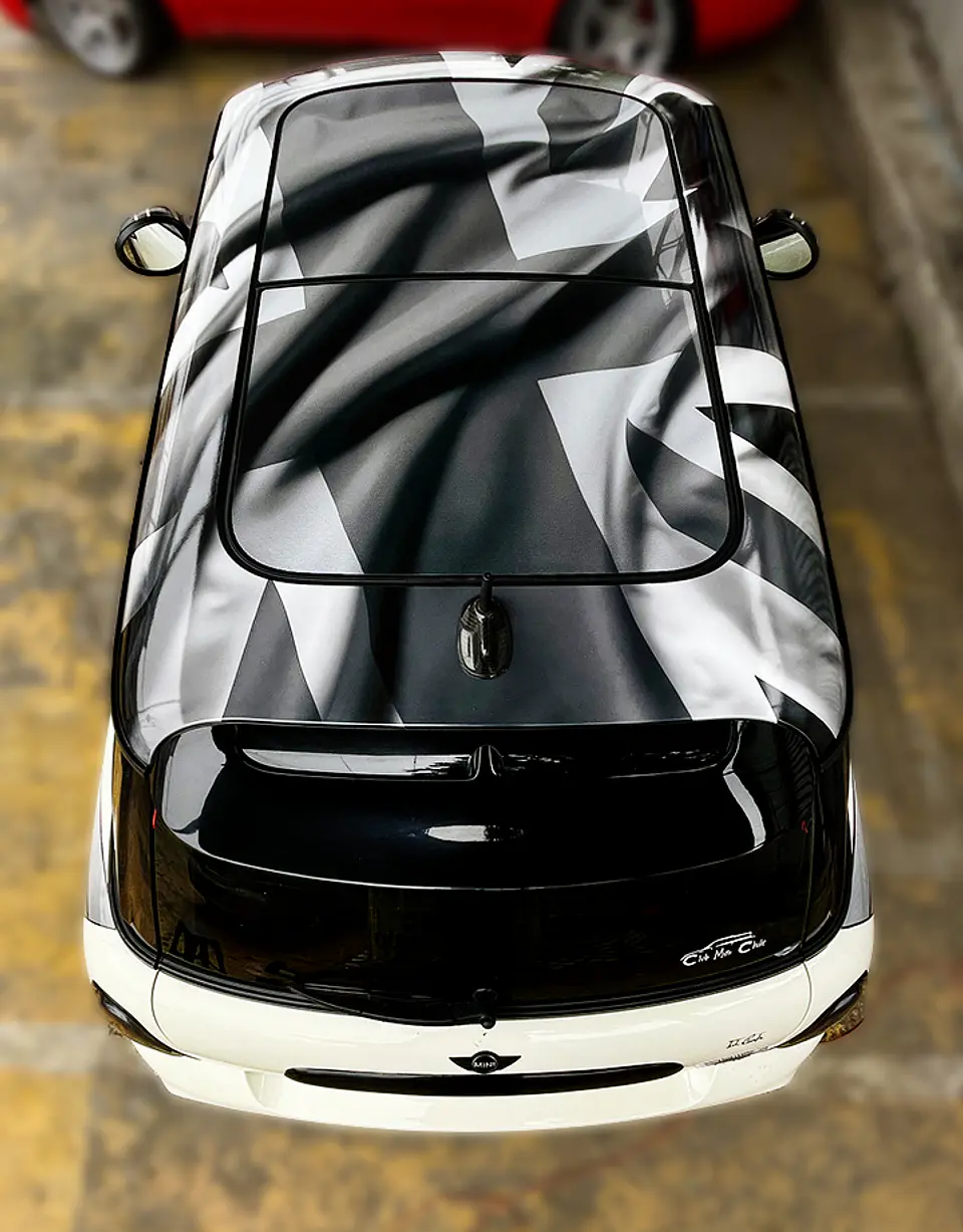 Kit de gráficos para techo y franjas capot para mini cooper 4