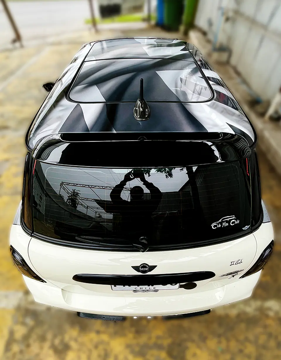 Kit de gráficos para techo y franjas capot para mini cooper 5