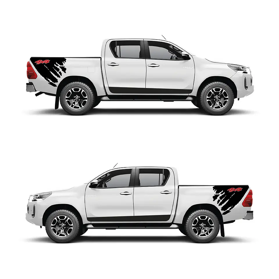 Sticker Barro  franjas deportivas  para Camionetas Pickup 4x4 1