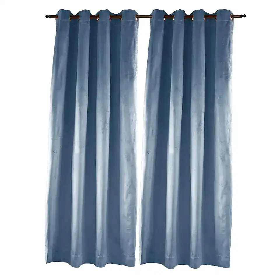 Cortina Argollas NEW VELVET 1.40 X 2.25 PETROLEO 3